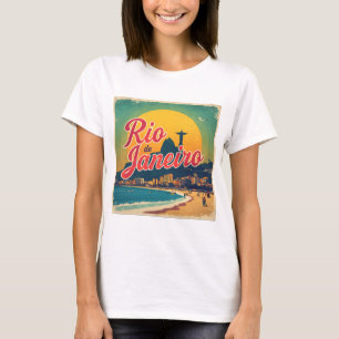Rio De Janeiro Brésil T-Shirt de Voyage Rétro Vint
