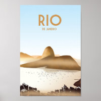 Rio de janeiro BrésilTravel Poster copa cabane