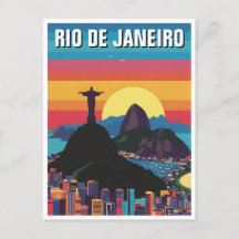 Rio de Janeiro Christ der Erlöser Retro Vintag