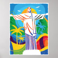 Rio de Janeiro Cristo Redentor Brasilien farbenfro