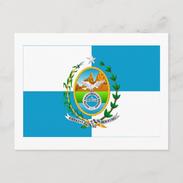 Rio de Janeiro, Flagge Brasiliens Postkarte (Vorderseite)