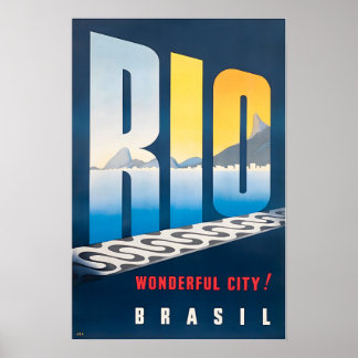 Rio De Janeiro Kunst Brasilien Reiseplakat Südamer Poster