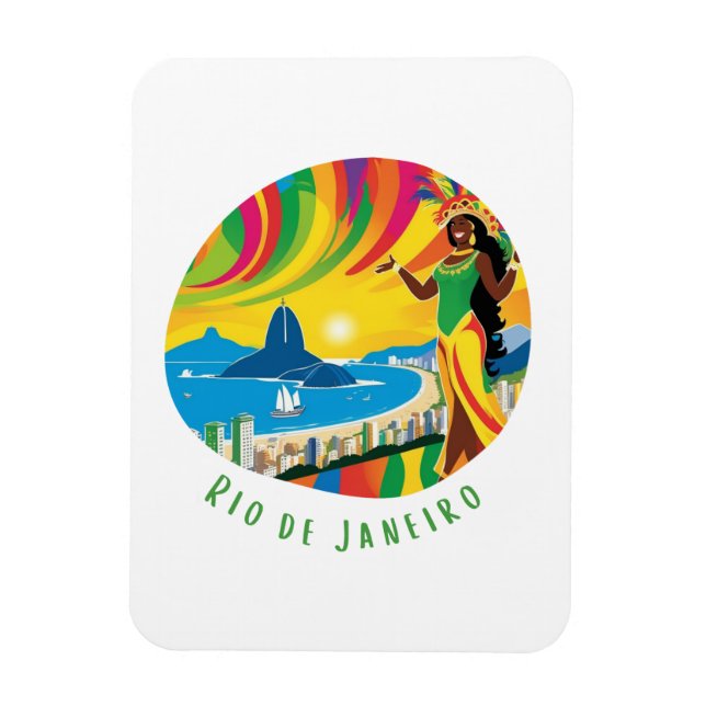 Rio de Janeiro Leben in der Stadt Magnet (Vertikal)