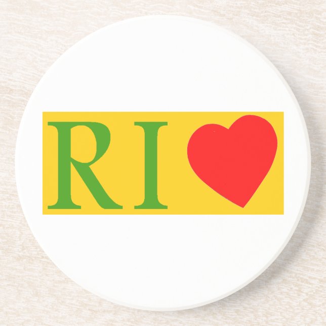 Rio de Janeiro Liebe Sandstein Untersetzer (Vorne)