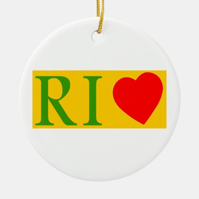 Rio de Janeiro Love Keramik Ornament (Vorne)