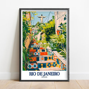 Rio De Janeiro Poster - Selarón Treppe Druck -