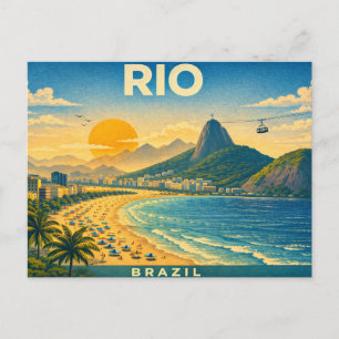 Rio de Janeiro Retro-Reisepostkarte Postkarte