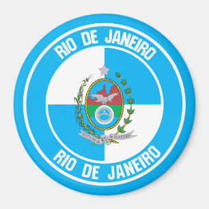 Rio de Janeiro Runde Emblem Magnet