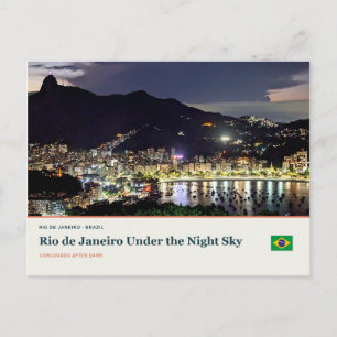 Rio de Janeiro unter dem nächtlichen Himmel Postkarte