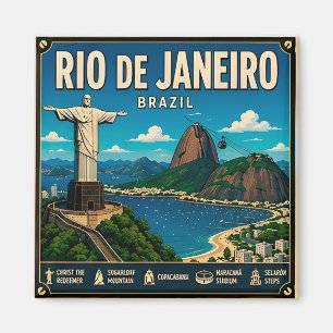 🌎 Rio De Janeiro Urlaubserinnerung Für Reisende � Magnet