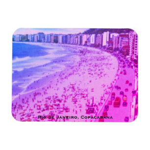 Rio de Janeiro, Vintager Strand von Copacabana, Br Magnet