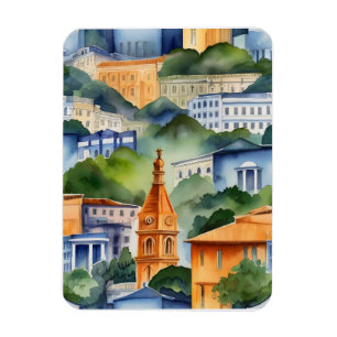 Rio De Janeiro Wasserfarbkunst Magnet