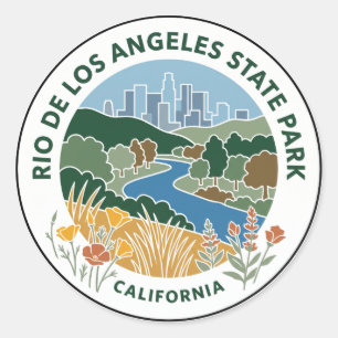 Rio de Los Angeles State Park Kalifornien Runder Aufkleber