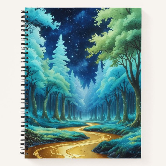 Río de Oro en Bosque de Fantasía Notizbuch (Vorderseite)