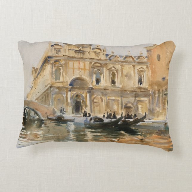 Rio dei Mendicanti, Venedig von John Singer Sargen Dekokissen (Rückseite)
