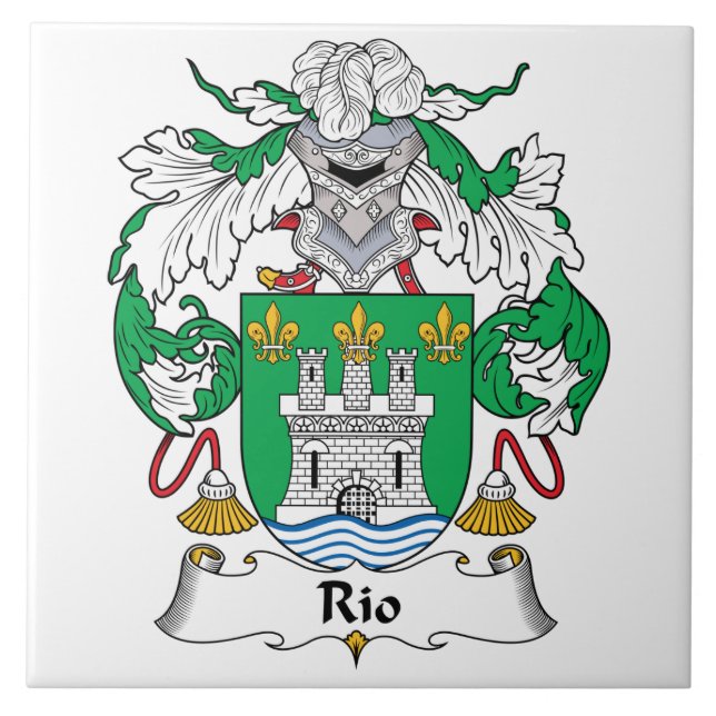 Rio-Familienwappen Fliese (Vorderseite)