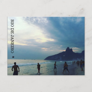 Rio-Futbol-Sonnenuntergang Postkarte