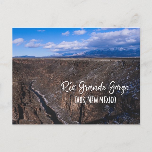 Rio Grande Gorge bei Taos, New Mexico Postkarte (Vorderseite)