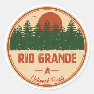 Rio Grande National Forest Runder Aufkleber
