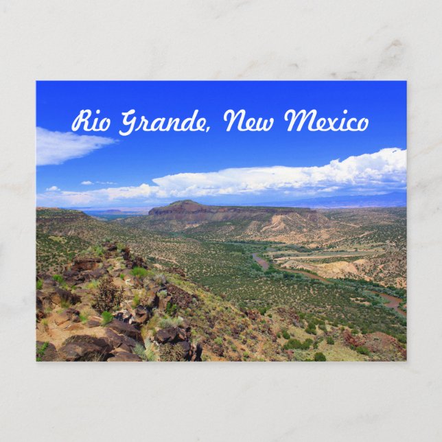 Rio Grande River, New Mexico Landscape Postcard Postkarte (Vorderseite)