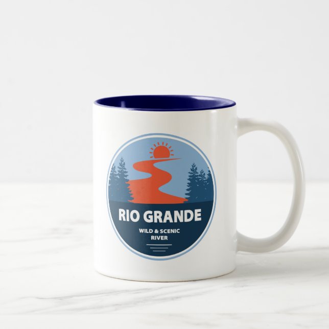 Rio Grande Wild und Landschaftlicher Fluss Zweifarbige Tasse (Rechts)