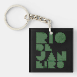 Rio typography style schlüsselanhänger