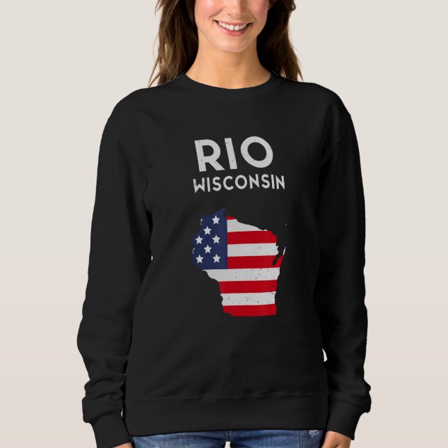 Rio Wisconsin USA State America Travel Wisconsinit Sweatshirt (Vorderseite)