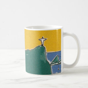 RiodeJaneiro RJ Brasilien grün und gelb Kaffeetasse