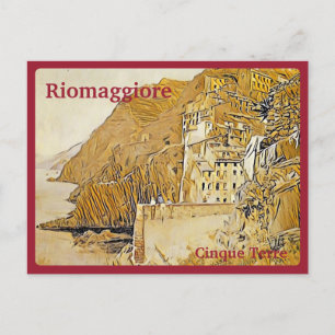 RIOMAGGIORE - 1895 Gemälde von Signorini Postkarte