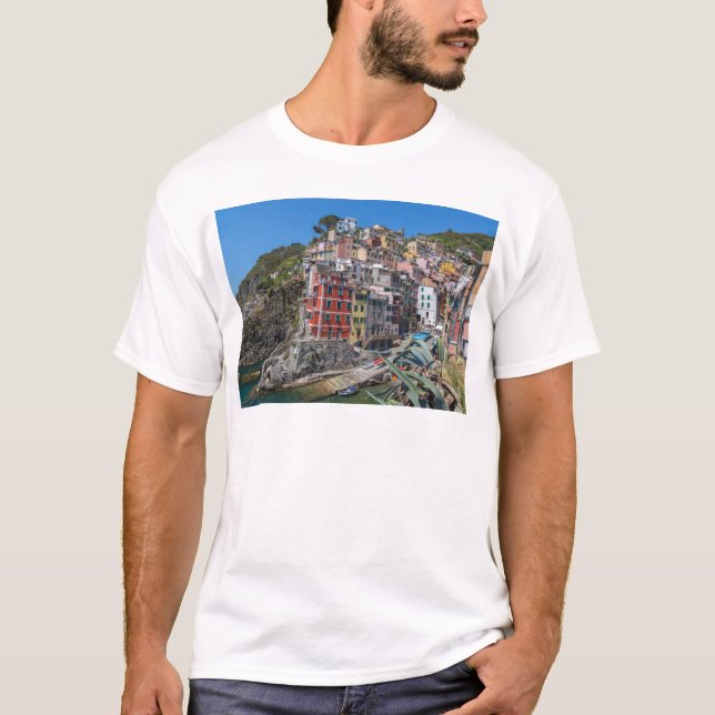 Riomaggiore Cinque Terre Liguria Italy T-Shirt (Vorderseite)