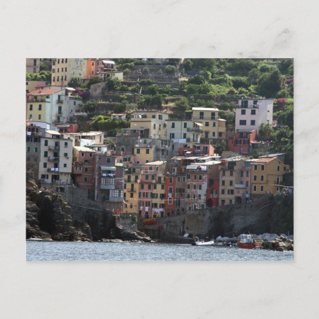 Riomaggiore-Hafen Postkarte (Vorderseite)