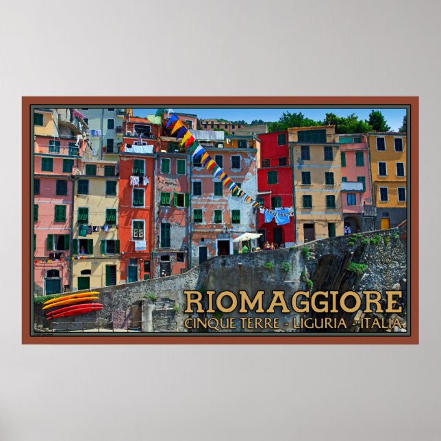 Riomaggiore Wasserfront House Poster (Vorne)
