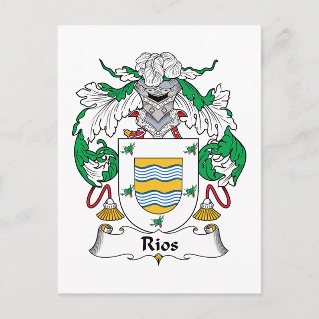 Rios Familienwappen Postkarte (Vorderseite)
