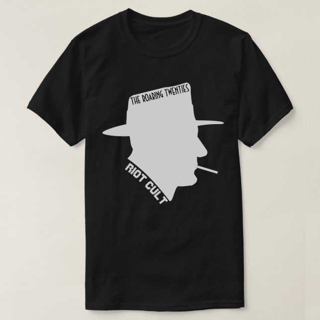 Riot Cultural The Roaring 20ties Fedora Hat Man T-Shirt (Design vorne)