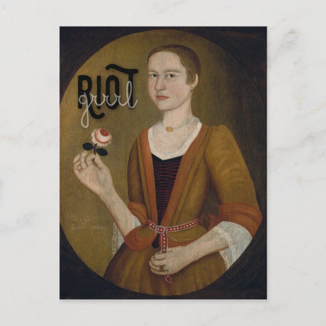 Riot Grrl Girl Postkarte (Vorderseite)