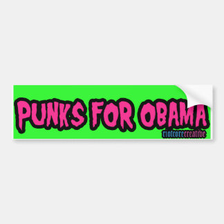 RiotCore "Punks für Obama" Autoaufkleber