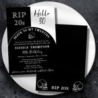 RIP 20er Hallo 30 Grabstein Totenkopf 30. Geburtst