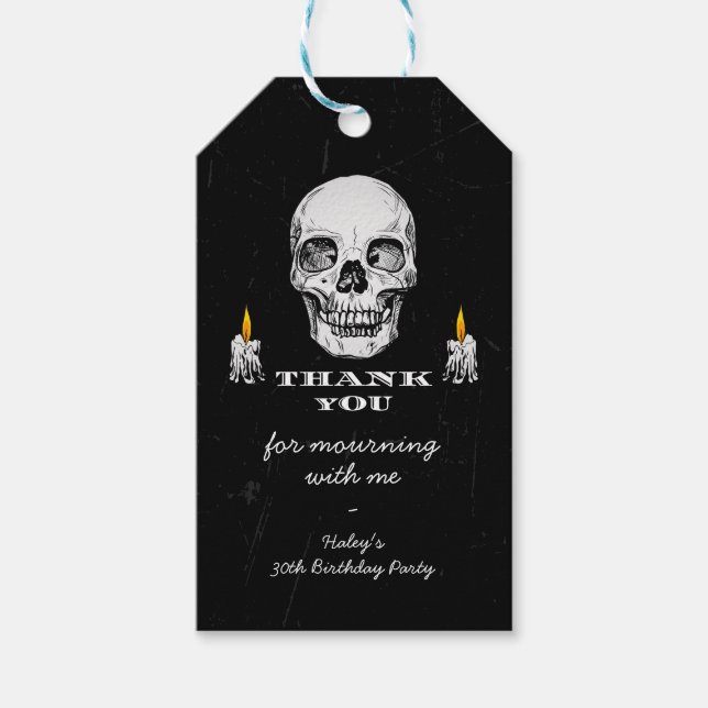RIP 20er Zwanziger Skull Gothic Black 30th Birthda Geschenkanhänger (Vorderseite)