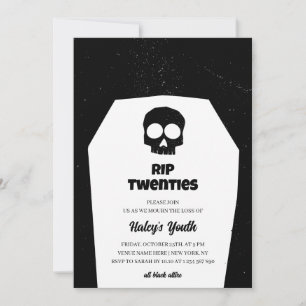 RIP 20er Zwanziger Totenkopf Gothic Schwarz 30. Ge Einladung