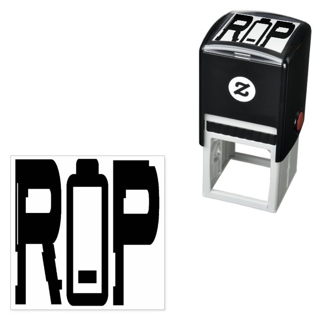 RIP-Akku-Briefmarke zur Selbstfärbung von Gummi Permastempel (Beispiel)