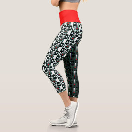 RIP-Akku Hoch gewellte Yoga-Capris Capri Leggings