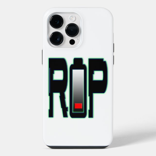 RIP Akku iPhone / iPad Hülle iPhone 14 Pro Max Hülle (Rückseite)