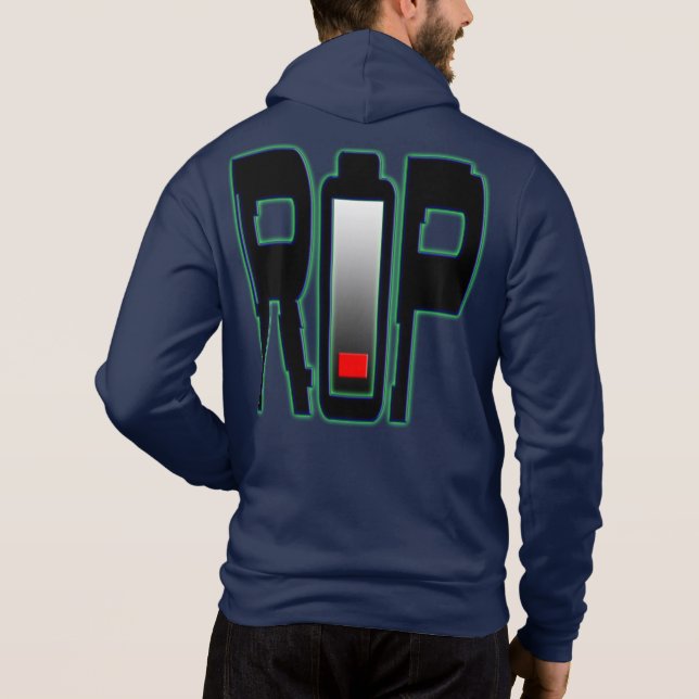 RIP Akku Männer Bella+Leinwand Full-Zip Hoodie (Rückseite)