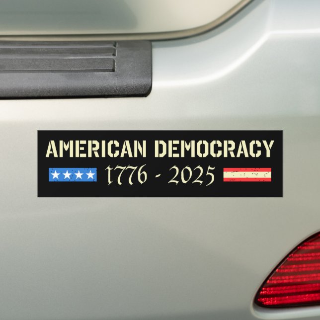 RIP Amerikanische Demokratie 1776-2025 Anti-Trump Autoaufkleber (Auf Auto)