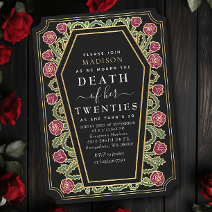Rip Death to my 20s 30th Gothic Birthday Party Einladung