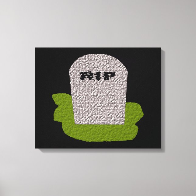 RIP Grabstein Canvas Print Leinwanddruck (Vorderseite)
