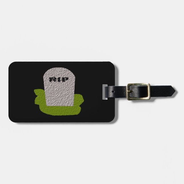 RIP Grabstein Custom Luggage Tag Gepäckanhänger (Vorderseite horizontal)