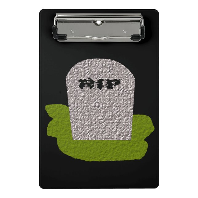 RIP Grabstein Mini Zwischenablage Klemmbrett (Vorderseite)