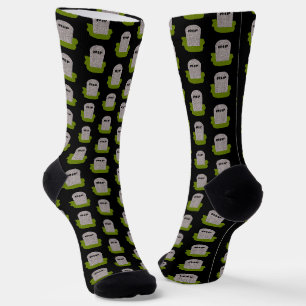 RIP Grabstein-Muster Socken