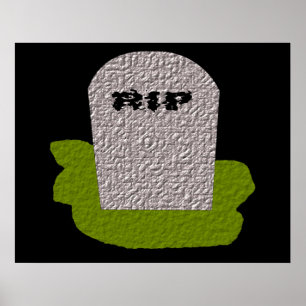 RIP Grabstein Print Poster